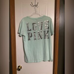 🩵vs pink bling tee Victoria secret
